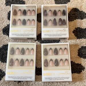 Glamnetic x Glamour Nail Press-On Set - Black and Cream